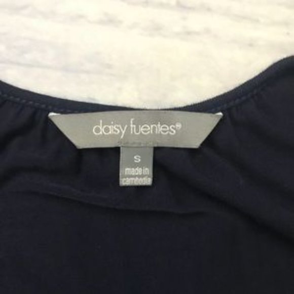 Daisy Fuentes Navy Suplice Maxi Dress Size S - Picture 5 of 6